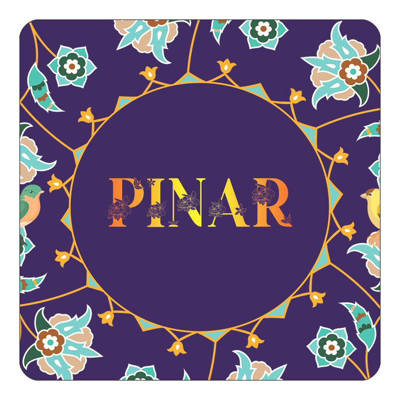 مگنت چیتوکالا طرح اسم پینار pinar مدل گل و بلبل کد mg16851