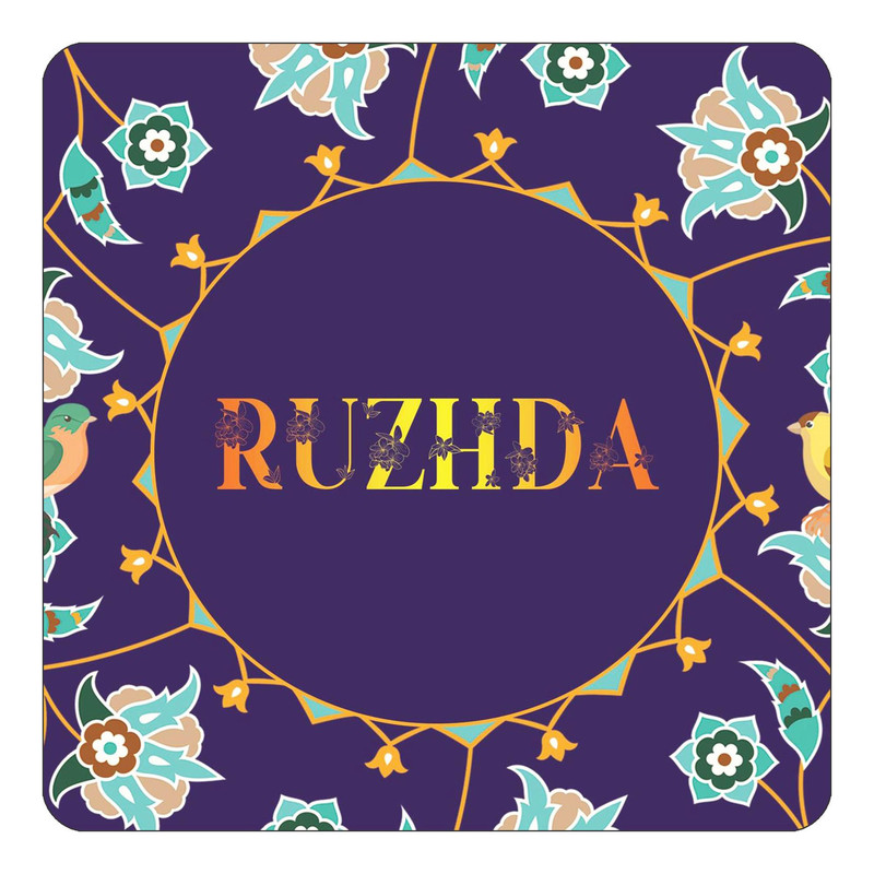 مگنت چیتوکالا طرح اسم روژدا ruzhda مدل گل و بلبل کد mg17295