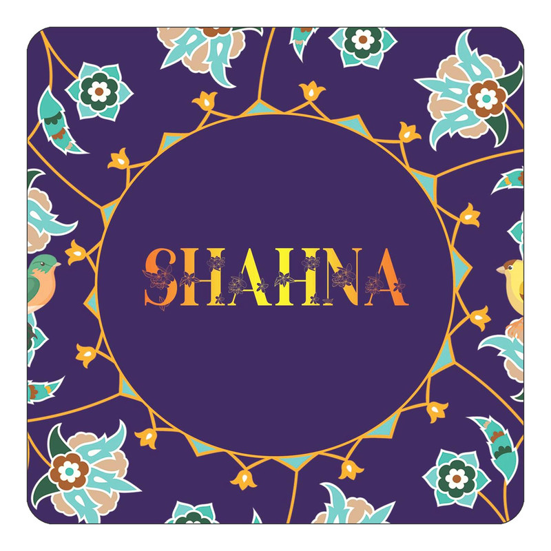 مگنت یخچالی چیتوکالا طرح اسم شهنا shahna مدل گل و بلبل کد mg17919