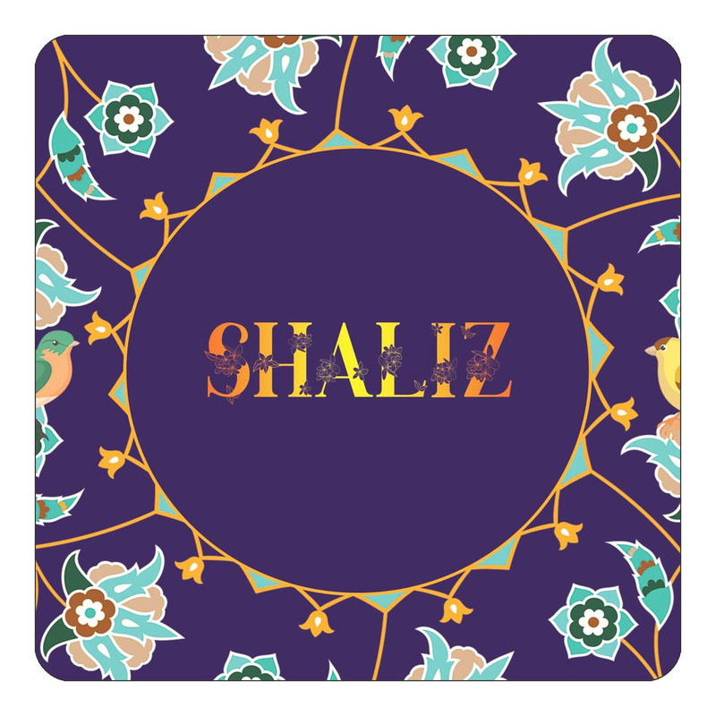 مگنت یخچالی چیتوکالا طرح اسم شالیز shaliz مدل گل و بلبل کد mg17977