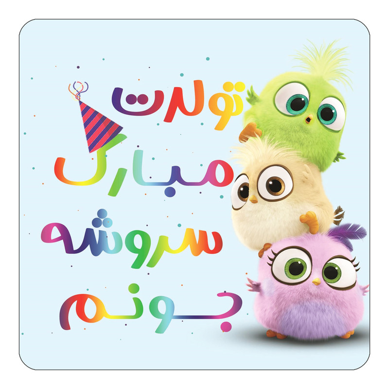 مگنت یخچالی چیتوکالا طرح تولد سروشه مدل پرندگان خشمگین Angry Birds کد mg58982