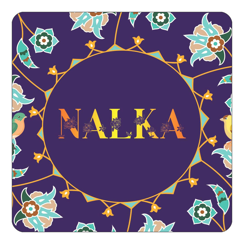 مگنت یخچالی چیتوکالا طرح اسم نلکا nalka مدل گل و بلبل کد mg16124