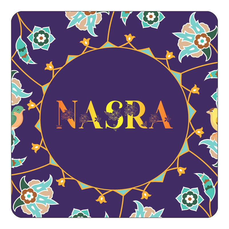مگنت یخچالی چیتوکالا طرح اسم نصرا nasra مدل گل و بلبل کد mg16200