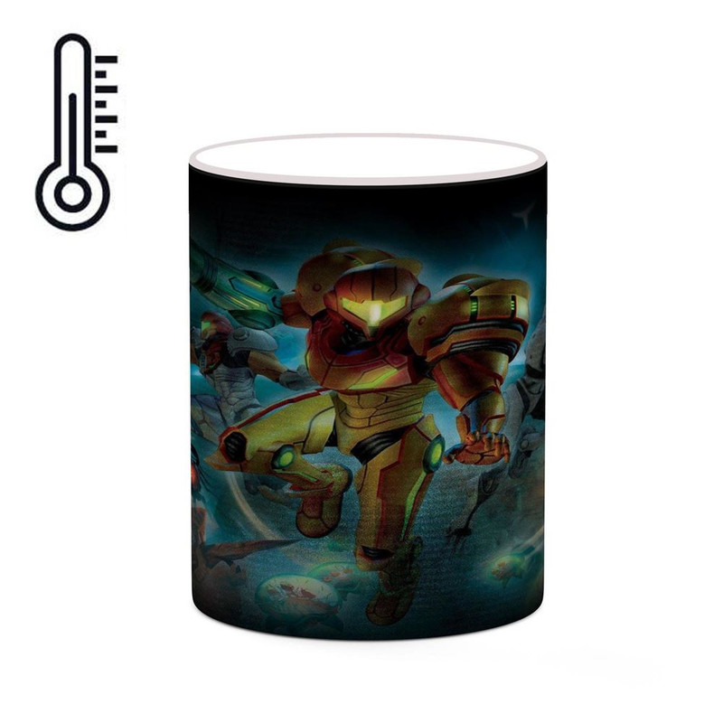 ماگ ( جعبه کادویی رایگان)  حرارتی چیتوکالا مدل بازی متروید پرایم Metroid Prime کد mgh29543
