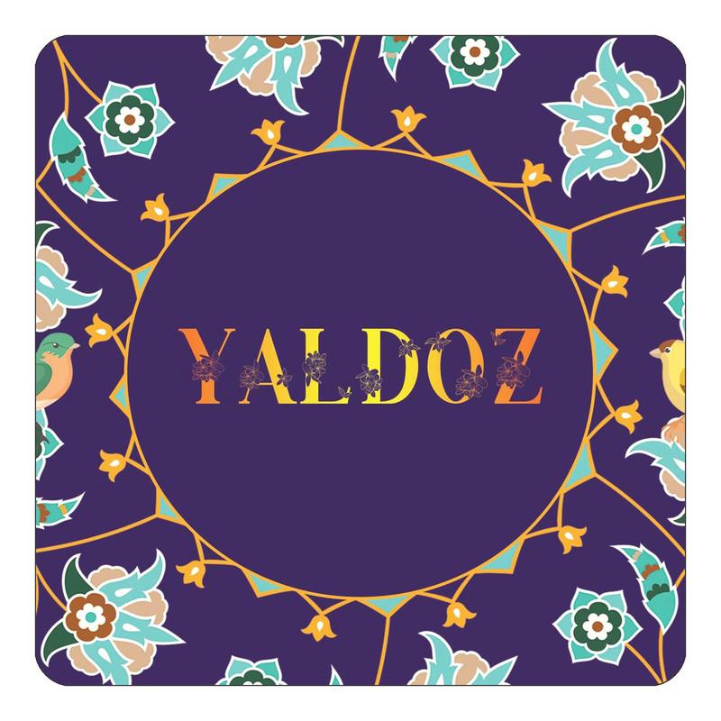 مگنت یخچالی چیتوکالا طرح اسم یلدوز yaldoz مدل گل و بلبل کد mg18825