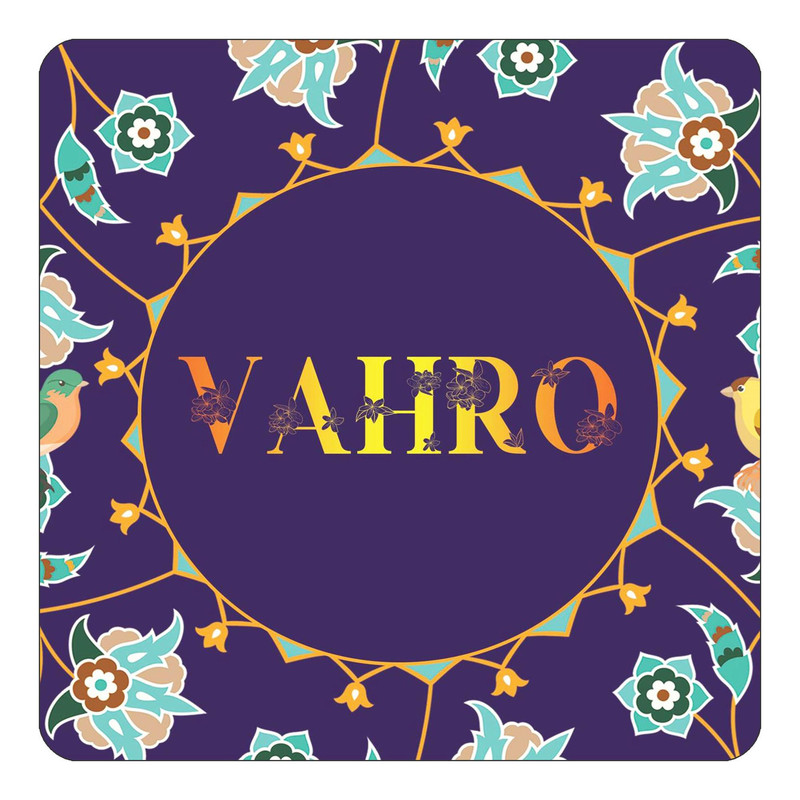 مگنت یخچالی چیتوکالا طرح اسم وهرو vahro مدل گل و بلبل کد mg18652