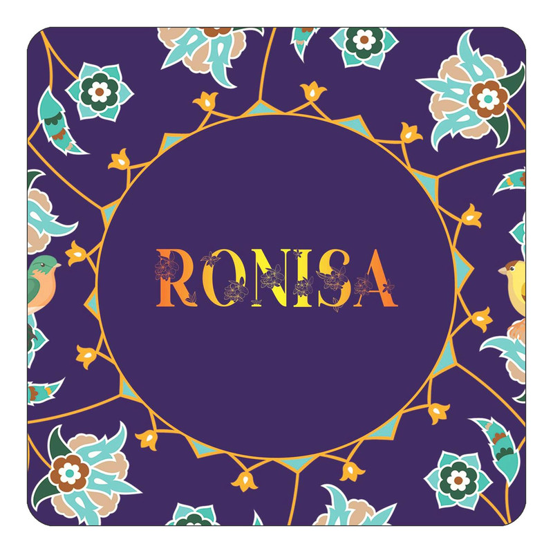 مگنت یخچالی چیتوکالا طرح اسم رونیسا ronisa مدل گل و بلبل کد mg17216