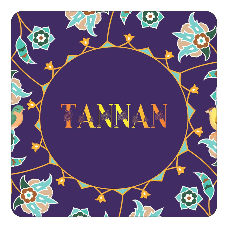 مگنت یخچالی چیتوکالا طرح اسم طنان tannan مدل گل و بلبل کد mg18451