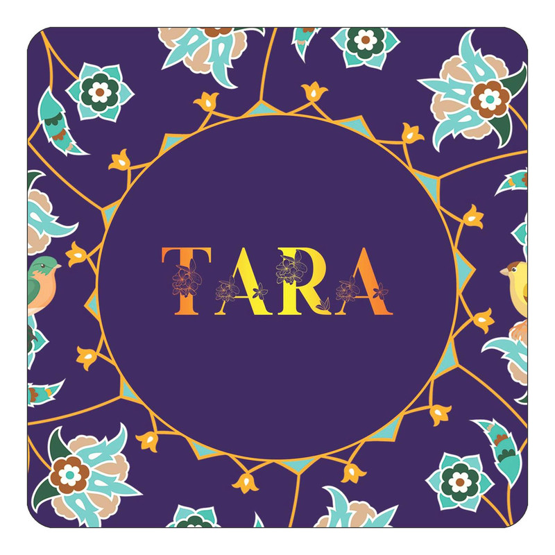 مگنت یخچالی چیتوکالا طرح اسم تارا tara مدل گل و بلبل کد mg18458