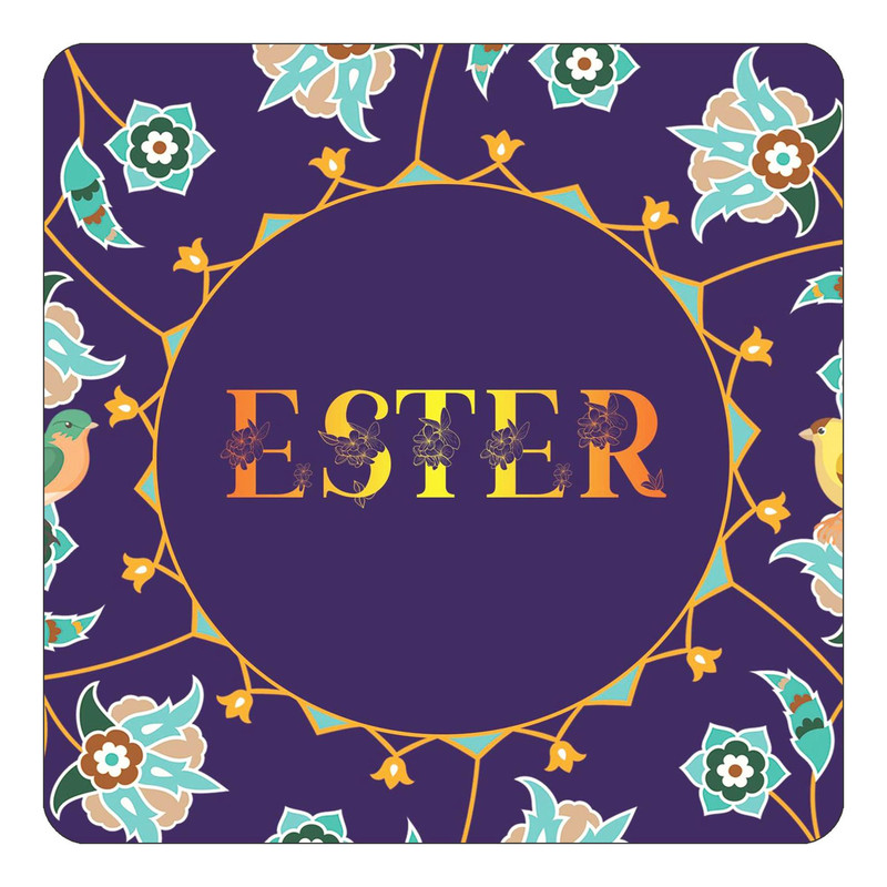 مگنت یخچالی چیتوکالا طرح اسم استر ester مدل گل و بلبل کد mg12989