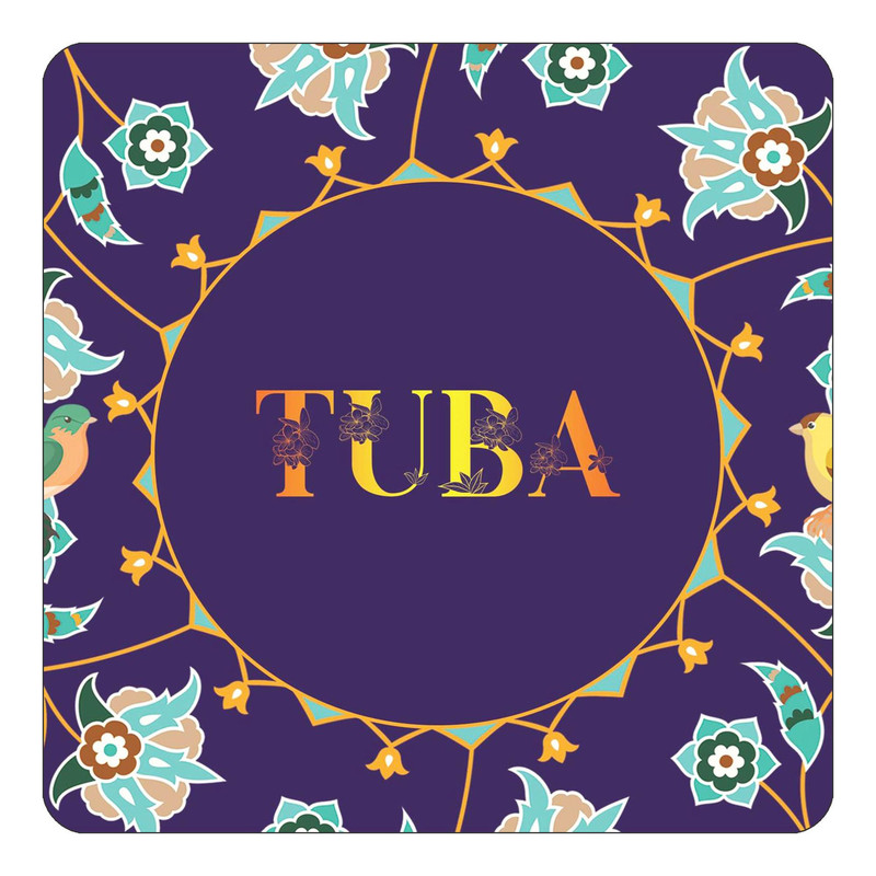 مگنت یخچالی چیتوکالا طرح اسم طوبی tuba مدل گل و بلبل کد mg18592