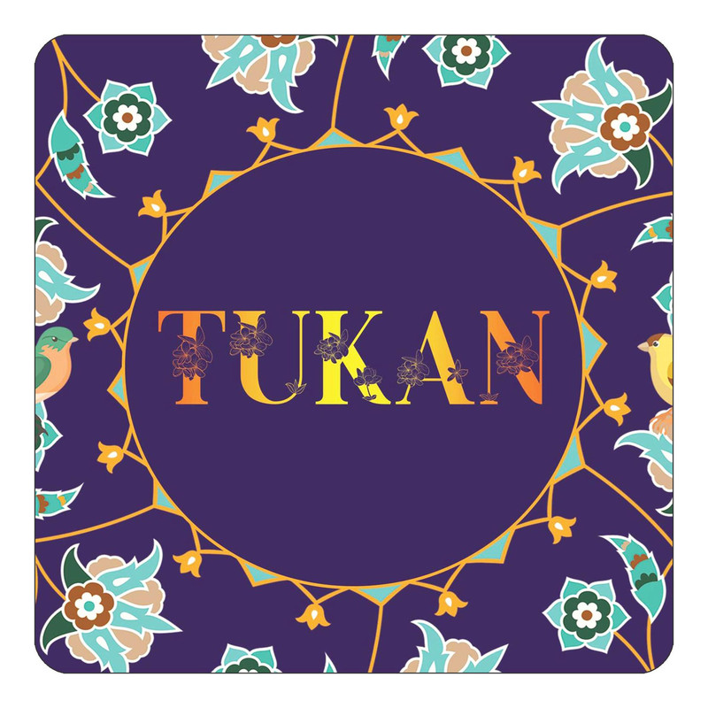 مگنت یخچالی چیتوکالا طرح اسم توکان tukan مدل گل و بلبل کد mg18596