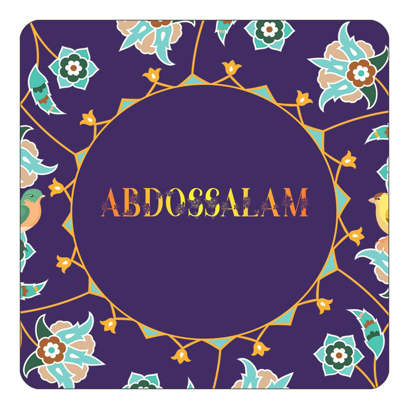 مگنت یخچالی چیتوکالا طرح اسم عبدالسلام abdossalam مدل گل و بلبل کد mg10727