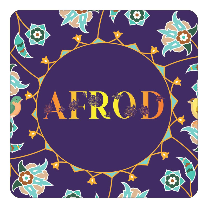 مگنت یخچالی چیتوکالا طرح اسم افرود afrod مدل گل و بلبل کد mg10870