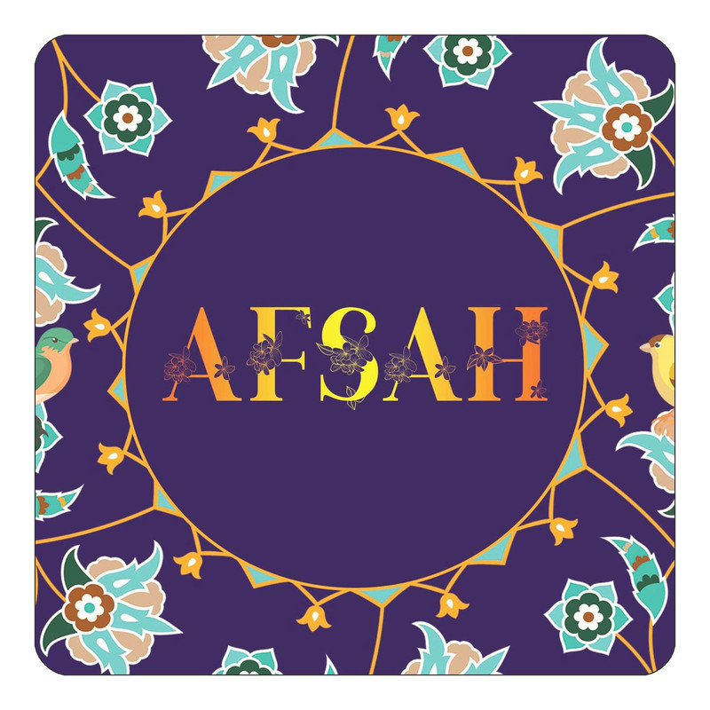 مگنت یخچالی چیتوکالا طرح اسم افصح afsah مدل گل و بلبل کد mg10877