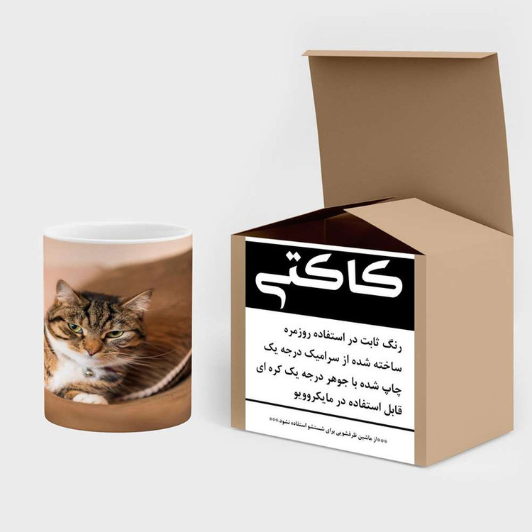 ماگ ( جعبه کادویی رایگان) چیتوکالا مدل گربه کد mgh16437