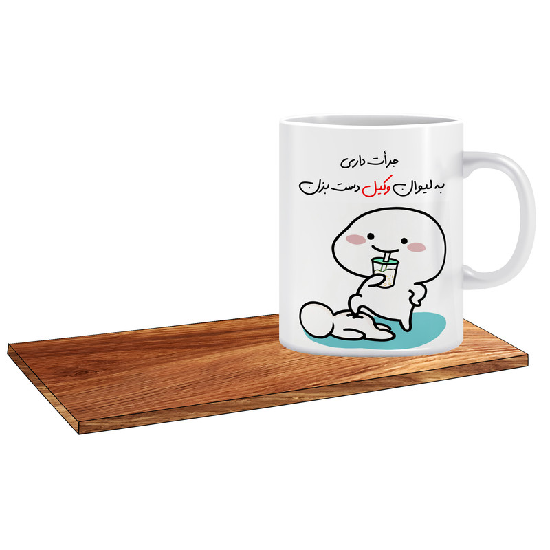 ماگ ( جعبه کادویی رایگان)   مدل کادو برای وکیل ها با طرح پنتول کد 049