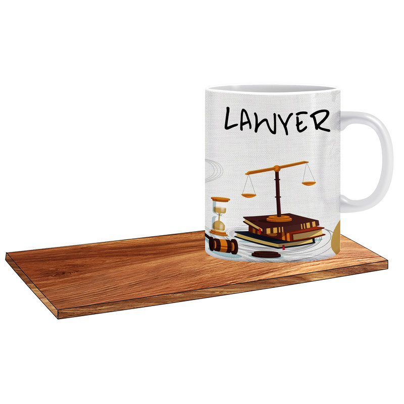 ماگ ( جعبه کادویی رایگان)   مدل بهترین کادو برای وکیل با متن انگلیسی کد 051