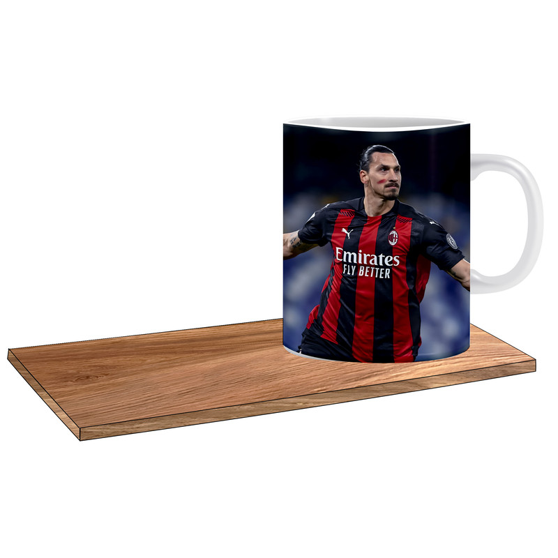 ماگ ( جعبه کادویی رایگان)   طرح فوتبالی زلاتان ابراهیموویچ کد 296