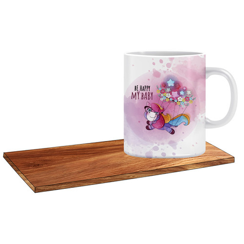 ماگ ( جعبه کادویی رایگان) طرح دخترانه یونی کورن کد 351
