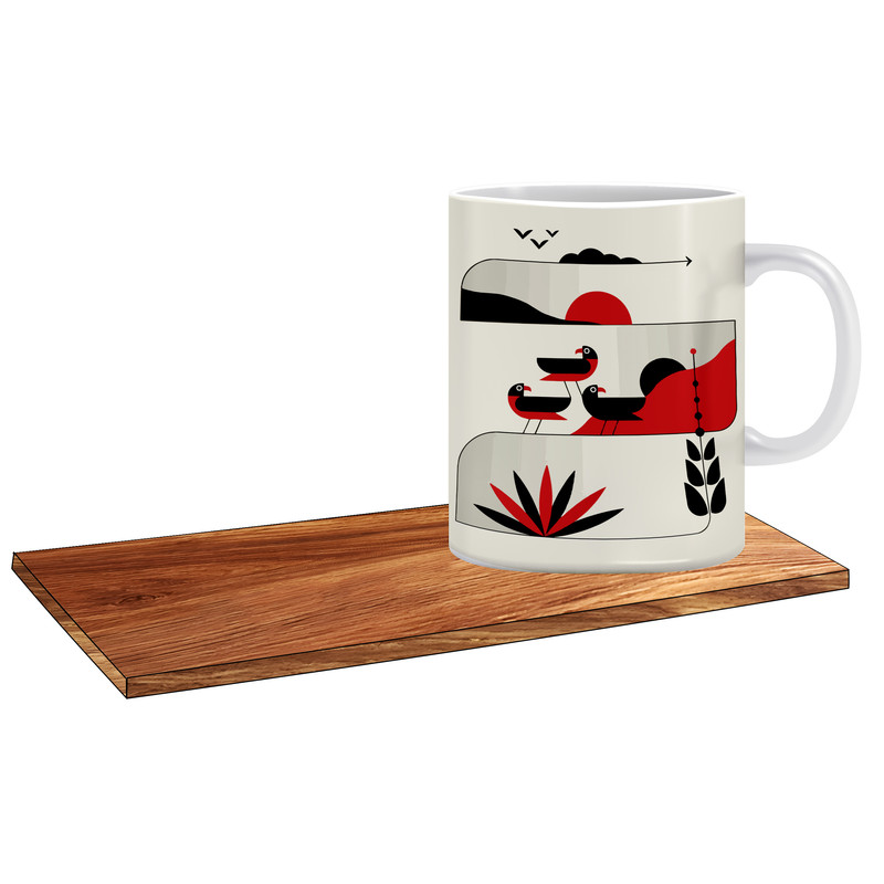 ماگ ( جعبه کادویی رایگان)   طرح طبیعت گرافیکی کد 250