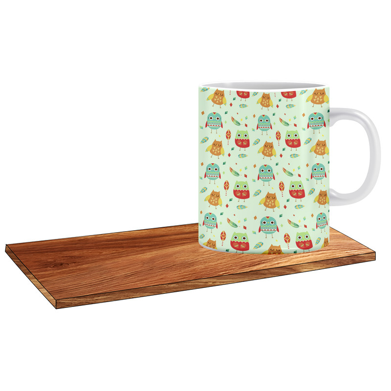 ماگ ( جعبه کادویی رایگان)   طرح فانتزی جغد کد 255