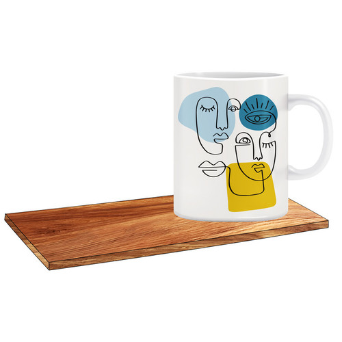 ماگ ( جعبه کادویی رایگان) طرح دختر فانتزی مینیمال کد 214