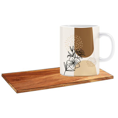 ماگ ( جعبه کادویی رایگان) طرح گل ساده کد 213