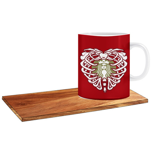 ماگ ( جعبه کادویی رایگان) طرح STAR BUCKS RED کد 188