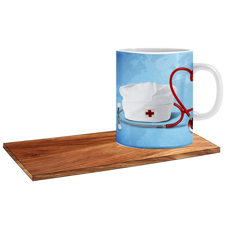 ماگ ( جعبه کادویی رایگان)   مدل کادو برای بهترین nurse کد 088