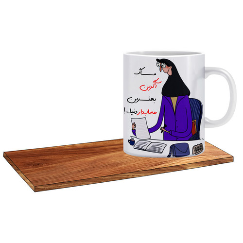 ماگ ( جعبه کادویی رایگان) مدل کادوی روز حسابدار اسم آگرین کد 506
