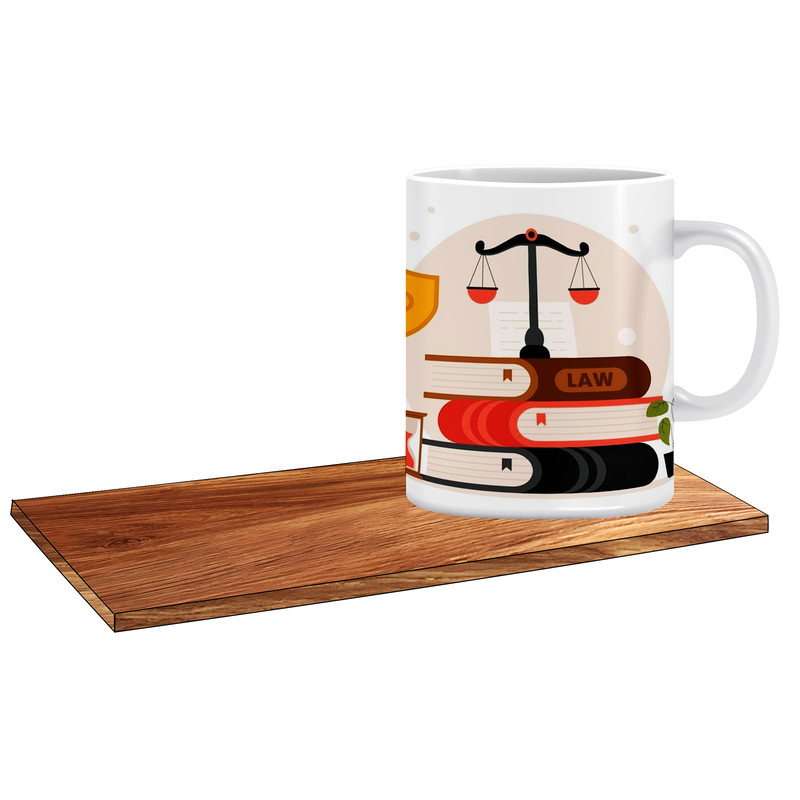 ماگ ( جعبه کادویی رایگان)   طرح کادوی خوب برای وکیل با متن زیبا کد 048