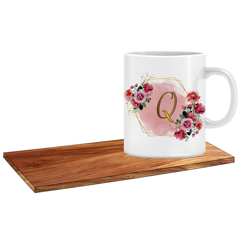ماگ ( جعبه کادویی رایگان) طرح کادوی فانتزی حرف انگلیسی Q کد 385