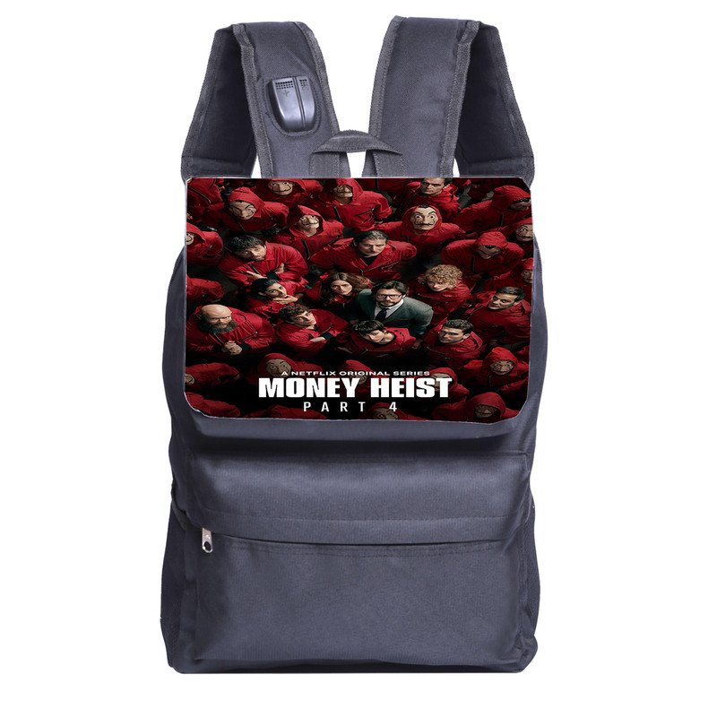 کوله پشتی طرح سریال Money Heist خانه کاغذی مدل on6