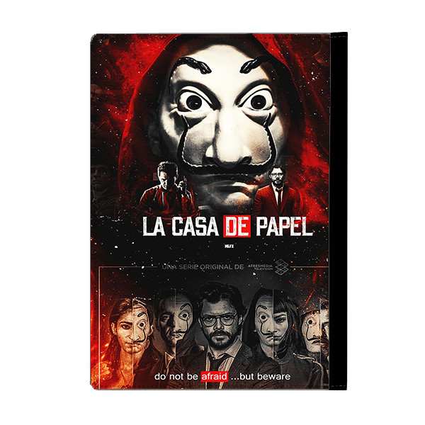 کلاسور طرح سریال Money Heist خانه کاغذی kn7