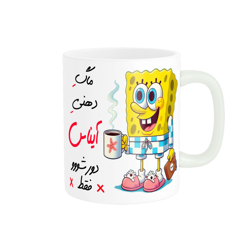 ماگ ( جعبه کادویی رایگان)  چیتوکالاناریکو مدل لیوان شخصی طرح اسم آیناس کد 013540