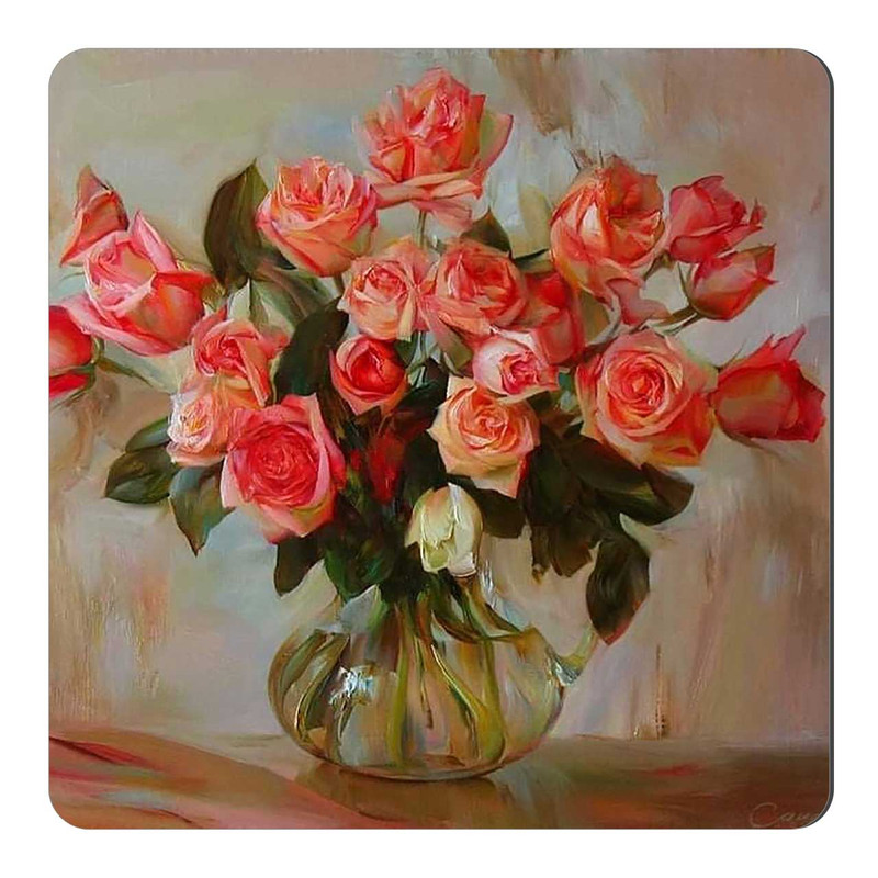 مگنت طرح نقاشی گل و گلدان کد wmg2125