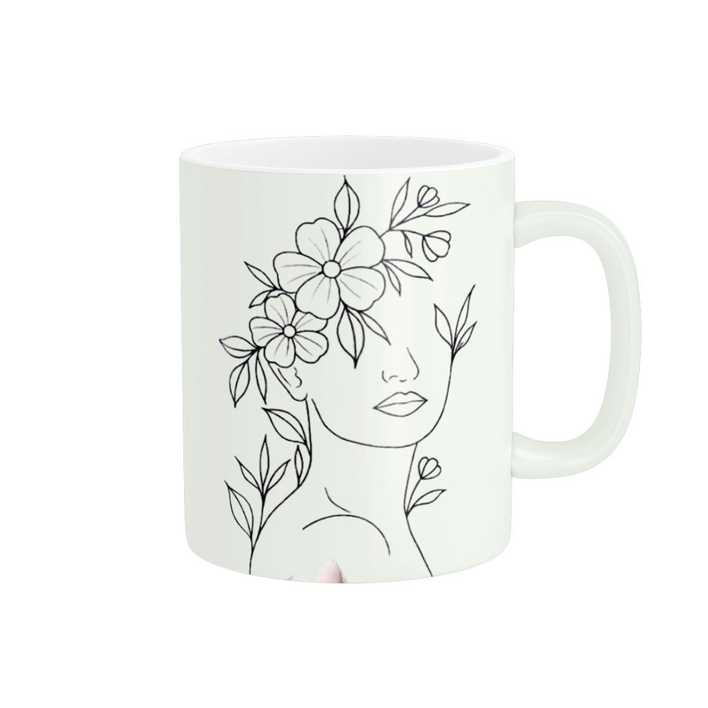 ماگ ( جعبه کادویی رایگان)  چیتوکالازیگورات مدل نقاشی مینیمال کد 2320