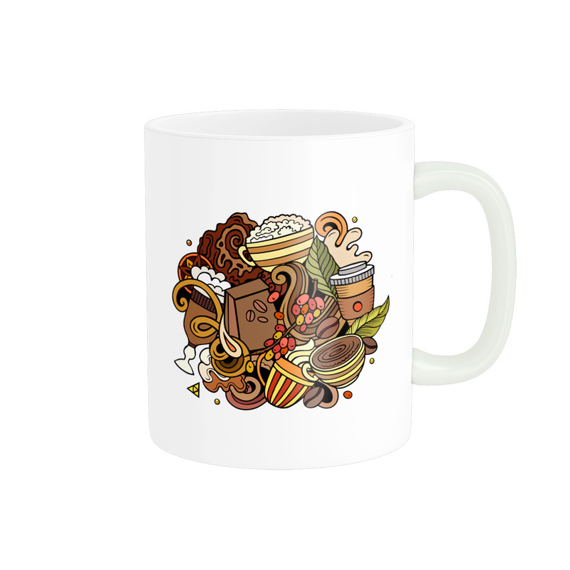 ماگ ( جعبه کادویی رایگان)  چیتوکالااستلار طرح قهوه و کافی coffee کد 1387